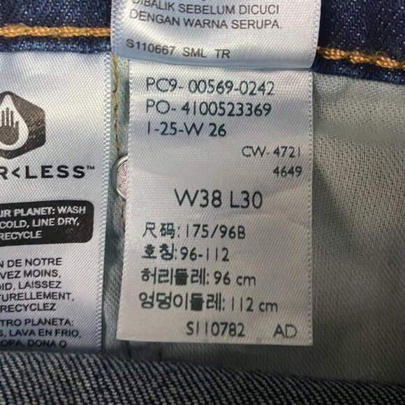 Levi's 569 Loose Straight Fit Jeans Men's 38 x 30 Measures 40 x 28 Blue - Picture 7 of 12